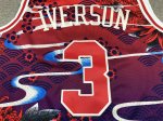 Maillot de Basket #3 Iverson Philadelphia 76ers Rabbit Year Brodé